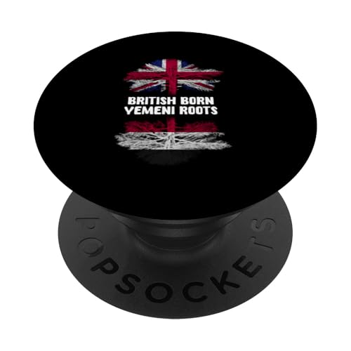 British Born Yemeni Roots United Kingdom Jemen Heritage PopSockets Klebender PopGrip von Republic Of Yemen Flag Designs Proud Yemeni Roots