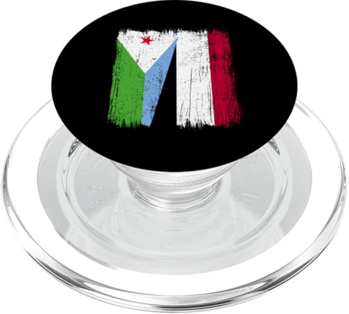 Dschibuti Jemen Halbflagge Dschibutis Jemenitische Vorfahren PopSockets PopGrip für MagSafe von Republic Of Yemen Flag Designs Proud Yemeni Roots