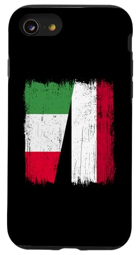 Italien Jemen halbe Flagge Italienische Jemenitische Vorfahren Hülle für iPhone SE (2020) / 7 / 8 von Republic Of Yemen Flag Designs Proud Yemeni Roots