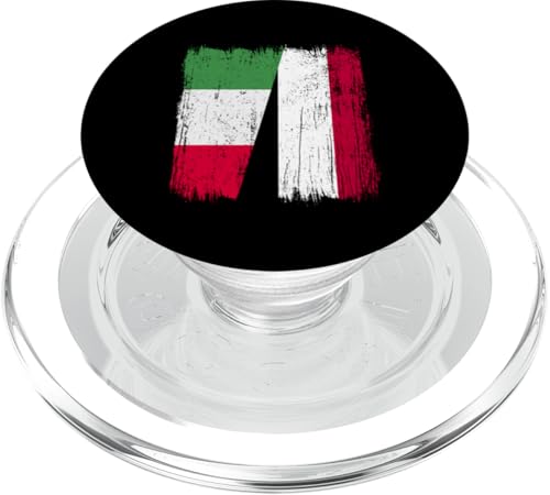 Italien Jemen halbe Flagge Italienische Jemenitische Vorfahren PopSockets PopGrip für MagSafe von Republic Of Yemen Flag Designs Proud Yemeni Roots