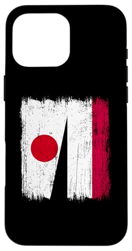 Japan Jemen Halbflagge Japanische Jemenitische Vorfahren Hülle für iPhone 16 Pro Max von Republic Of Yemen Flag Designs Proud Yemeni Roots