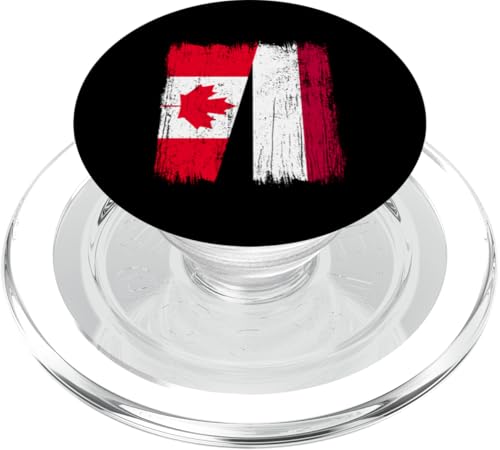Kanada Jemen halbe Flagge kanadische jemenitische Vorfahren PopSockets PopGrip für MagSafe von Republic Of Yemen Flag Designs Proud Yemeni Roots