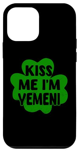 Kiss Me I'm Yemeni Shamrock Lustiges St. Patrick's Day Kostüm Hülle für iPhone 12 mini von Republic Of Yemen Flag Designs Proud Yemeni Roots