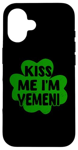 Kiss Me I'm Yemeni Shamrock Lustiges St. Patrick's Day Kostüm Hülle für iPhone 16 Kiss Me I'm Yemeni Shamrock Lustiges St. Patrick's Day Kostüm Hülle für iPhone 16 von Republic Of Yemen Flag Designs Proud Yemeni Roots