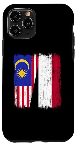 Malaysia, Jemen, halbe Flagge, malaysische Jemenitische Vorfahren Hülle für iPhone 11 Pro von Republic Of Yemen Flag Designs Proud Yemeni Roots