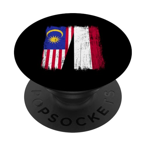 Malaysia, Jemen, halbe Flagge, malaysische Jemenitische Vorfahren PopSockets Klebender PopGrip Malaysia, Jemen, halbe Flagge, malaysische Jemenitische Vorfahren PopSockets Klebender PopGrip von Republic Of Yemen Flag Designs Proud Yemeni Roots