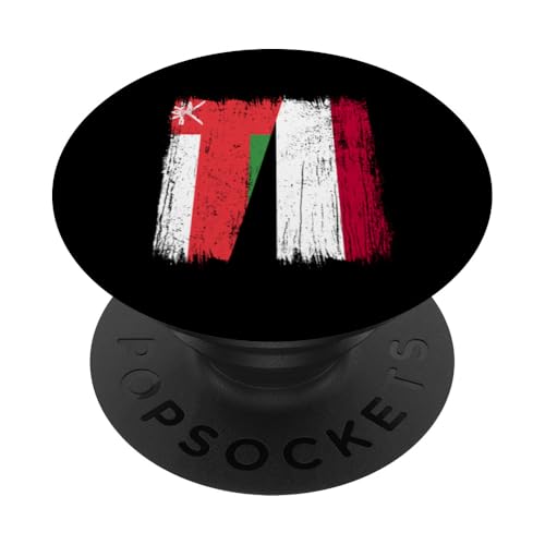 Oman Jemen halbe Flagge Omanische Jemenitische Vorfahren PopSockets Klebender PopGrip von Republic Of Yemen Flag Designs Proud Yemeni Roots