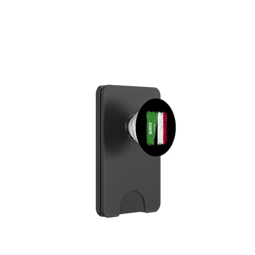Saudi-Arabien, Jemen, halbe Flagge, Saudi-Jemenitische Vorfahren PopSockets PopWallet für MagSafe von Republic Of Yemen Flag Designs Proud Yemeni Roots