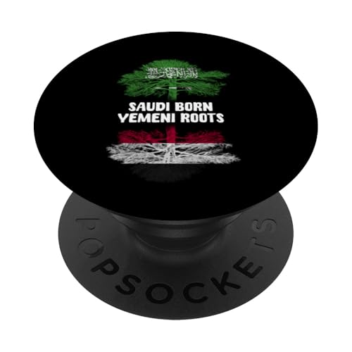 Saudi-geborene jemenitische Wurzeln Saudi-Arabien Jemen Erbe PopSockets Klebender PopGrip von Republic Of Yemen Flag Designs Proud Yemeni Roots
