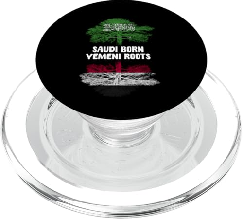Saudi-geborene jemenitische Wurzeln Saudi-Arabien Jemen Erbe PopSockets PopGrip für MagSafe von Republic Of Yemen Flag Designs Proud Yemeni Roots