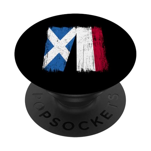 Schottland, Jemen, halbe Flagge, schottische jemenitische Vorfahren PopSockets Klebender PopGrip von Republic Of Yemen Flag Designs Proud Yemeni Roots