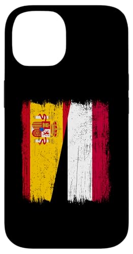 Spanien Jemen Halbflagge Spanisch Jemenitische Vorfahren Hülle für iPhone 14 von Republic Of Yemen Flag Designs Proud Yemeni Roots