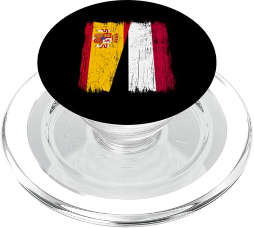 Spanien Jemen Halbflagge Spanisch Jemenitische Vorfahren PopSockets PopGrip für MagSafe von Republic Of Yemen Flag Designs Proud Yemeni Roots