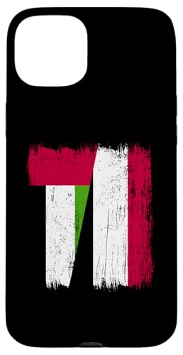 VAE Jemen Halbflagge Vereinigte Arabische Emirate Jemenitische Vorfahren Hülle für iPhone 15 Plus von Republic Of Yemen Flag Designs Proud Yemeni Roots