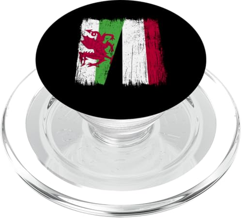 Wales Jemen Halbflagge walisische jemenitische Vorfahren PopSockets PopGrip für MagSafe von Republic Of Yemen Flag Designs Proud Yemeni Roots
