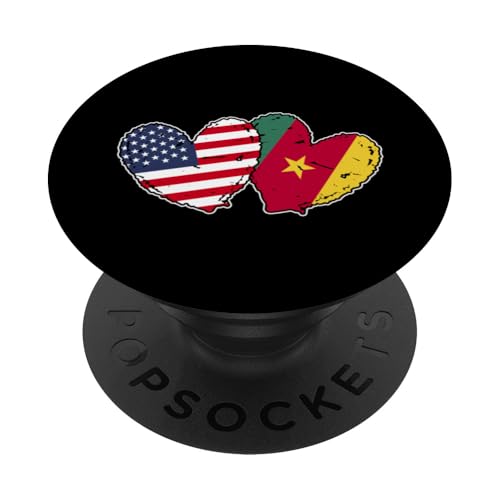 Amerika Kamerun Herz Flagge Amerikanische Kamerunische Freundschaft PopSockets Klebender PopGrip Amerika Kamerun Herz Flagge Amerikanische Kamerunische Freundschaft PopSockets Klebender PopGrip von Republic of Cameroon Flag Design Cameroonian Roots