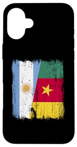 Argentinien Kamerun Halbflagge Argentinien Kamerunische Flagge Hülle für iPhone 16 Plus von Republic of Cameroon Flag Design Cameroonian Roots