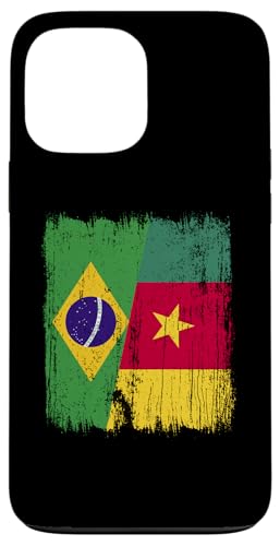 Brasilien, Kamerun, halbe Flagge, brasilianische kamerunische Vorfahren Hülle für iPhone 13 Pro Max Brasilien, Kamerun, halbe Flagge, brasilianische kamerunische Vorfahren Hülle für iPhone 13 Pro Max von Republic of Cameroon Flag Design Cameroonian Roots