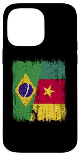 Brasilien, Kamerun, halbe Flagge, brasilianische kamerunische Vorfahren Hülle für iPhone 14 Pro Max Brasilien, Kamerun, halbe Flagge, brasilianische kamerunische Vorfahren Hülle für iPhone 14 Pro Max von Republic of Cameroon Flag Design Cameroonian Roots