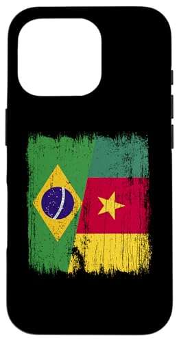 Brasilien, Kamerun, halbe Flagge, brasilianische kamerunische Vorfahren Hülle für iPhone 16 Pro Brasilien, Kamerun, halbe Flagge, brasilianische kamerunische Vorfahren Hülle für iPhone 16 Pro von Republic of Cameroon Flag Design Cameroonian Roots