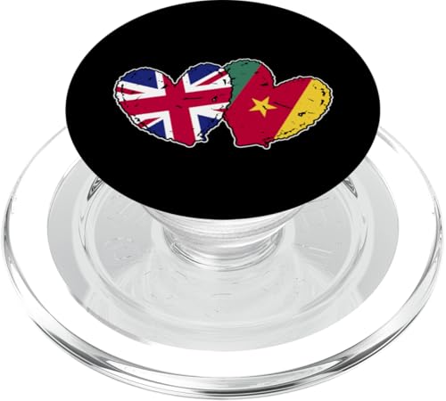 Britische Kamerun-Flagge in Herzform, britisch-kamerunische Freundschaft PopSockets PopGrip für MagSafe Britische Kamerun-Flagge in Herzform, britisch-kamerunische Freundschaft PopSockets PopGrip für MagSafe von Republic of Cameroon Flag Design Cameroonian Roots