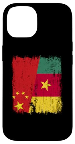 China, Kamerun, halbe Flagge, chinesische kamerunische Vorfahren Hülle für iPhone 14 China, Kamerun, halbe Flagge, chinesische kamerunische Vorfahren Hülle für iPhone 14 von Republic of Cameroon Flag Design Cameroonian Roots