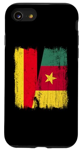 Deutschland Kamerun Halbflagge Deutsche Kamerunische Vorfahren Hülle für iPhone SE (2020) / 7 / 8 von Republic of Cameroon Flag Design Cameroonian Roots