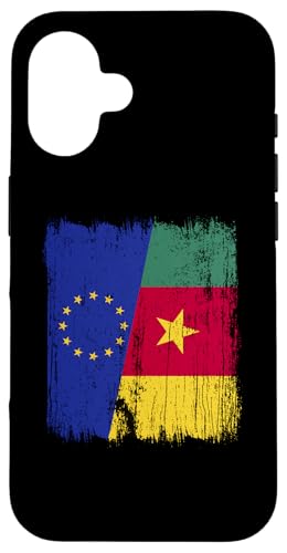 EU Kamerun Halbflagge Europäische Union Kamerunische Vorfahren Hülle für iPhone 16 EU Kamerun Halbflagge Europäische Union Kamerunische Vorfahren Hülle für iPhone 16 von Republic of Cameroon Flag Design Cameroonian Roots