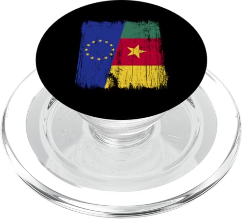 EU Kamerun Halbflagge Europäische Union Kamerunische Vorfahren PopSockets PopGrip für MagSafe EU Kamerun Halbflagge Europäische Union Kamerunische Vorfahren PopSockets PopGrip für MagSafe von Republic of Cameroon Flag Design Cameroonian Roots