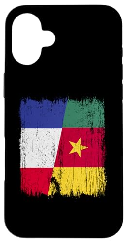 Frankreich, Kamerun, halbe Flagge, französische kamerunische Vorfahren Hülle für iPhone 16 Plus Frankreich, Kamerun, halbe Flagge, französische kamerunische Vorfahren Hülle für iPhone 16 Plus von Republic of Cameroon Flag Design Cameroonian Roots