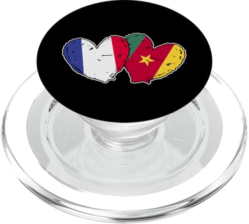 Frankreich Kamerun Herz Flagge Französisch Kamerun Freundschaft PopSockets PopGrip für MagSafe Frankreich Kamerun Herz Flagge Französisch Kamerun Freundschaft PopSockets PopGrip für MagSafe von Republic of Cameroon Flag Design Cameroonian Roots