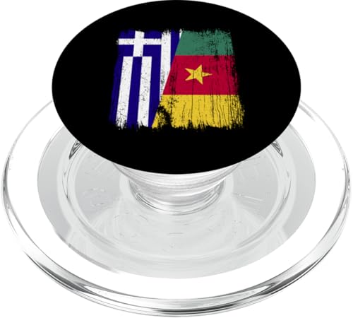 Griechenland Kamerun Halbflagge griechische kamerunische Vorfahren PopSockets PopGrip für MagSafe Griechenland Kamerun Halbflagge griechische kamerunische Vorfahren PopSockets PopGrip für MagSafe von Republic of Cameroon Flag Design Cameroonian Roots
