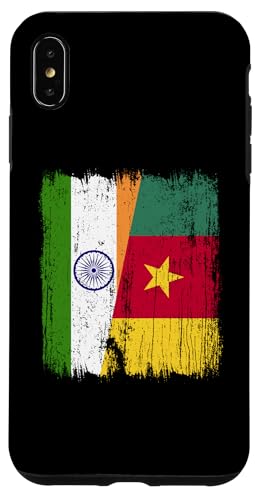Indien, Kamerun, halbe Flagge, Indien, Kamerun, Vorfahren Hülle für iPhone XS Max Indien, Kamerun, halbe Flagge, Indien, Kamerun, Vorfahren Hülle für iPhone XS Max von Republic of Cameroon Flag Design Cameroonian Roots