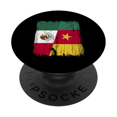 Mexiko Kamerun Halbflagge Mexikanische Kamerunische Vorfahren PopSockets Klebender PopGrip Mexiko Kamerun Halbflagge Mexikanische Kamerunische Vorfahren PopSockets Klebender PopGrip von Republic of Cameroon Flag Design Cameroonian Roots