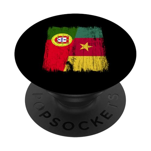 Portugal Kamerun Halbflagge Portugiesische Kamerunische Vorfahren PopSockets Klebender PopGrip Portugal Kamerun Halbflagge Portugiesische Kamerunische Vorfahren PopSockets Klebender PopGrip von Republic of Cameroon Flag Design Cameroonian Roots