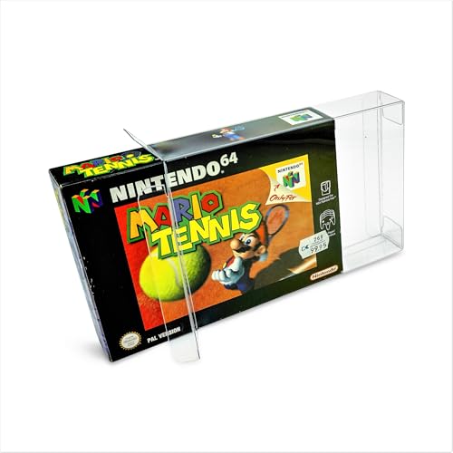 RESET RETRO 10x Klarsicht Schutzhüllen passend für Nintendo 64 Spiele in OVP 0,5 mm Passgenau und Glasklar-PET-Reset Retro Game Protectors-cases-box-Staubdicht-UV-Schutz von Reset Retro