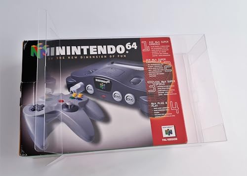 Reset Retro 1x Schutzhülle passend für Nintendo 64 Konsole im 0,5 mm starkem PET Material - Game protecors case - optimaler Schutz und praktische Aufbewahrung für Sammler von Reset Retro