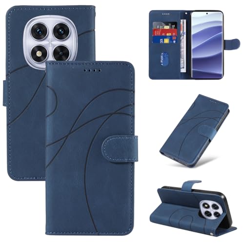 Handyhülle für Xiaomi Redmi Note 14 Pro 5G (Nicht für 4G) / Poco X7 5G / Note 14 Pro + 5G Hülle, Standfunktion und Kartenfach Schutzhülle (Blau) von Reshias