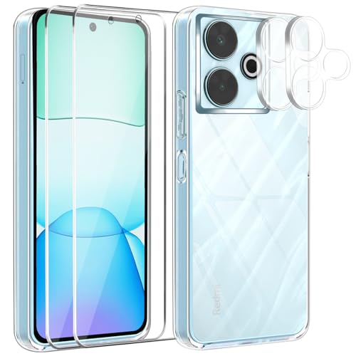 Handyhülle für mit Xiaomi Redmi 13 4G / Poco M6 4G Hülle mit 2 Stücke Schutzfolie und 2 Stücke Kameraschutz, Weich und Transparent TPU Schutzhülle Handyhülle für mit Xiaomi Redmi 13 4G / Poco M6 4G Hülle mit 2 Stücke Schutzfolie und 2 Stücke Kameraschutz, Weich und Transparent TPU Schutzhülle von Reshias