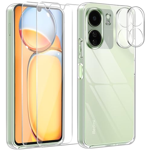 Handyhülle für mit Xiaomi Redmi 13C 4G / Poco C65 Hülle mit 2 Stücke Schutzfolie und 2 Stücke Kameraschutz, Weich und Transparent TPU Schutzhülle, Stoßfest und Anti-Gelb Case Handyhülle für mit Xiaomi Redmi 13C 4G / Poco C65 Hülle mit 2 Stücke Schutzfolie und 2 Stücke Kameraschutz, Weich und Transparent TPU Schutzhülle, Stoßfest und Anti-Gelb Case von Reshias