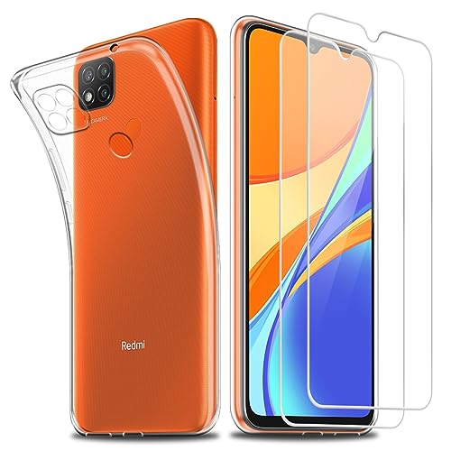 Hülle kompatibel mit Xiaomi Redmi 9C / 9C NFC / 10A,Weich Transparent TPU Handyhülle Schutzhülle mit Zwei Gehärtetes Glas Schutzfolie Displayschutzfolie für Xiaomi Redmi 9C / 9C NFC / 10A Hülle kompatibel mit Xiaomi Redmi 9C / 9C NFC / 10A,Weich Transparent TPU Handyhülle Schutzhülle mit Zwei Gehärtetes Glas Schutzfolie Displayschutzfolie für Xiaomi Redmi 9C / 9C NFC / 10A von Reshias