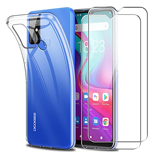 Reshias Hülle kompatibel mit DOOGEE X96 / X96 Pro 6.52'',Weich Transparent TPU Silikon Handyhülle Schutzhülle mit Zwei Gehärtetes Glas Schutzfolie Displayschutzfolie Reshias Hülle kompatibel mit DOOGEE X96 / X96 Pro 6.52'',Weich Transparent TPU Silikon Handyhülle Schutzhülle mit Zwei Gehärtetes Glas Schutzfolie Displayschutzfolie von Reshias