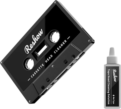 Reshow Audio Tape Kassettenkopfreiniger mit 1 Reinigungsflüssigkeiten Pflege Nasswartungskit für Kassettenspieler/Boombox/Deck/Recorder (1 Flasche Reinigungsflüssigkeit) von Reshow
