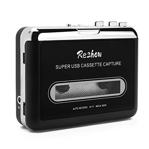 Reshow Tragbar Kassettenspieler Aufnahme MP3-Audio Musik über USB - Walkman Bandkassetten in MP3 Format konvertieren von Reshow