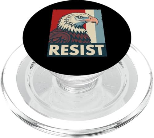 Stolzer amerikanischer Weißkopfseeadler – Anti-Trump – RESIST PopSockets PopGrip für MagSafe von Resist Trump Protest Anti Trump Protest