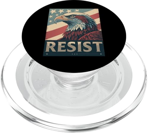 Stolzer amerikanischer Weißkopfseeadler – Anti-Trump – Resistent – Vintage PopSockets PopGrip für MagSafe von Resist Trump Protest Anti Trump Protest