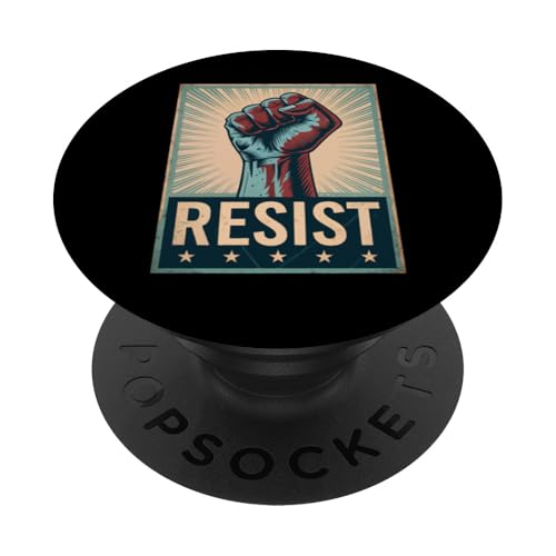WIDERSTEHEN PopSockets Klebender PopGrip von Resist Trump Protest Anti Trump Protest