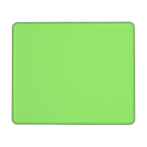 Einfarbiges hellgrünes Mauspad, bedruckt, Premium-Mauspad, rutschfeste Gummiunterseite, Mauspad für Laptop, Computer und PC, 20 x 24 cm von Reskiu