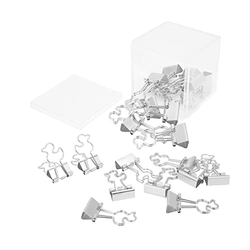 Resefinem 20pcs Papierklammern mit starker Klemmkraft langlebiger Eisen mit wenig Entendesign für breite Anwendung kleine Bindemittel -Clips in Silberfarbe (Silber) von Respicefinem