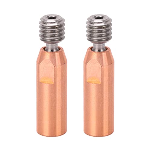 Resefinem 2PCS 3D -Drucker Throat Düse aus Ti -Legierung und Kupfer Bimetal kompatibel mit Ender 3 Ender 3 V2 Ender 3 Pro und CR10 -Serie 3D -Drucker mit schneller Wärmeleitung (1.75mm Bore) von Respicefinem
